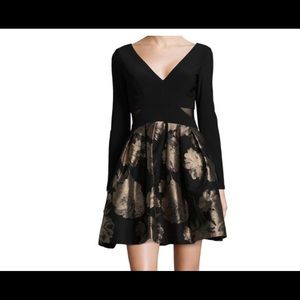 Long sleeve fit& flare dress